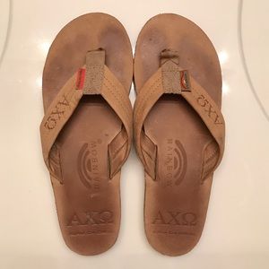 Rainbow sandals -Alpha Chi Omega -great condition